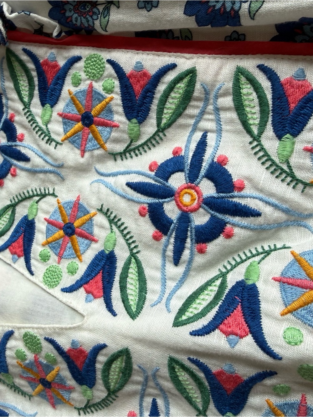 Boden Frill Embroidered Midi Dress - Picture 5 of 7